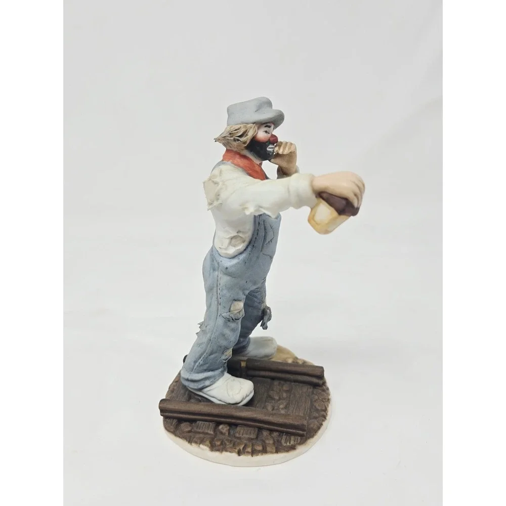 Emmett Kelly JR Porcelain Clown Lumber Jack Lantern‎ Railroad Figurine